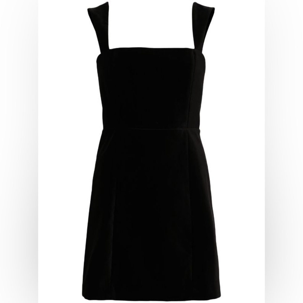 alice + olivia Taylum velvet mini dress black